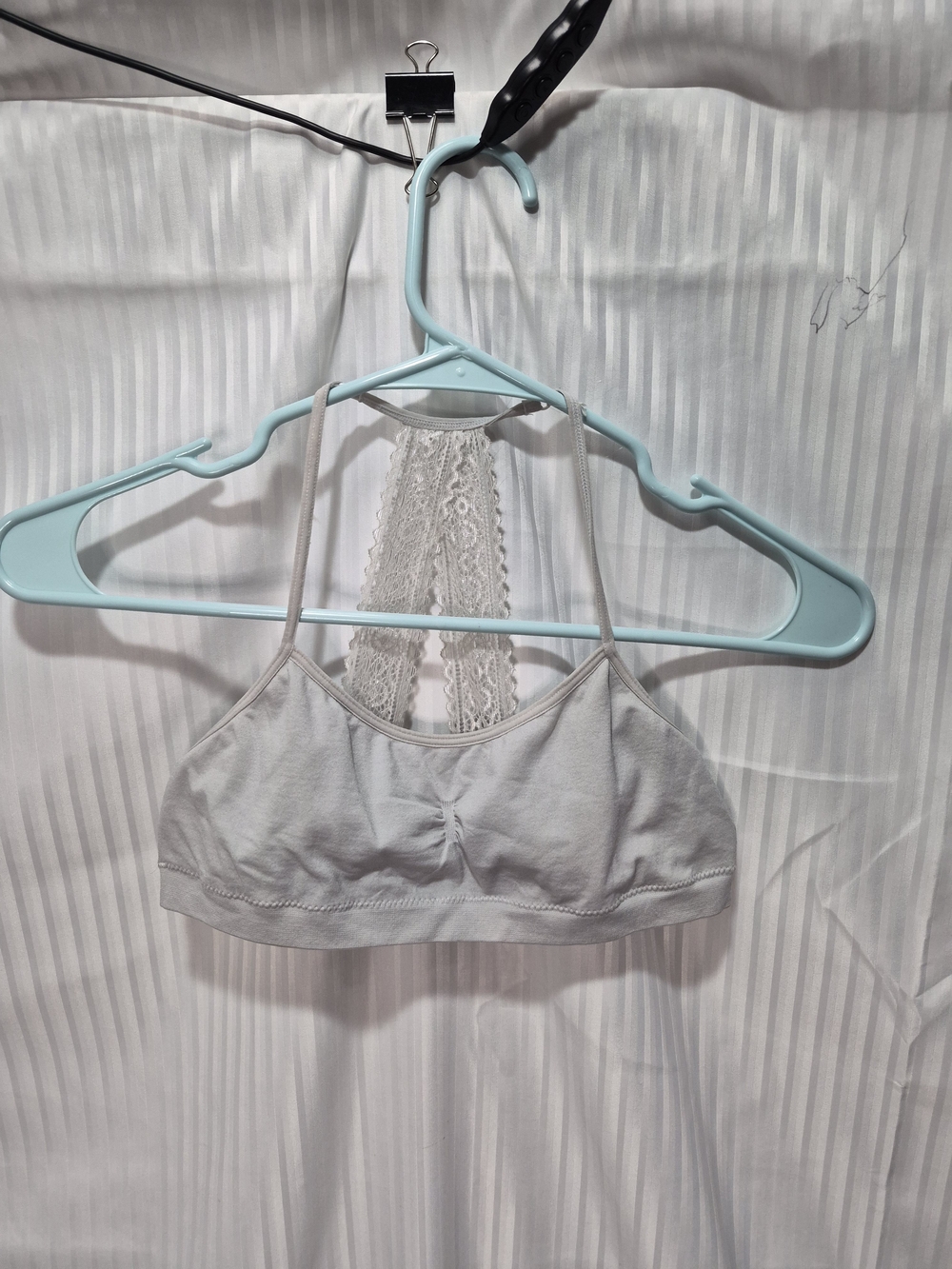 wonder nation White Lace-Racerback Bralette Girl's XXL